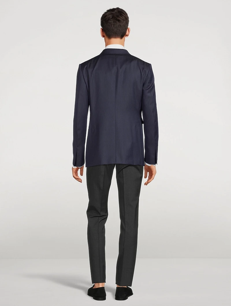 Wool Peak-Lapel Jacket