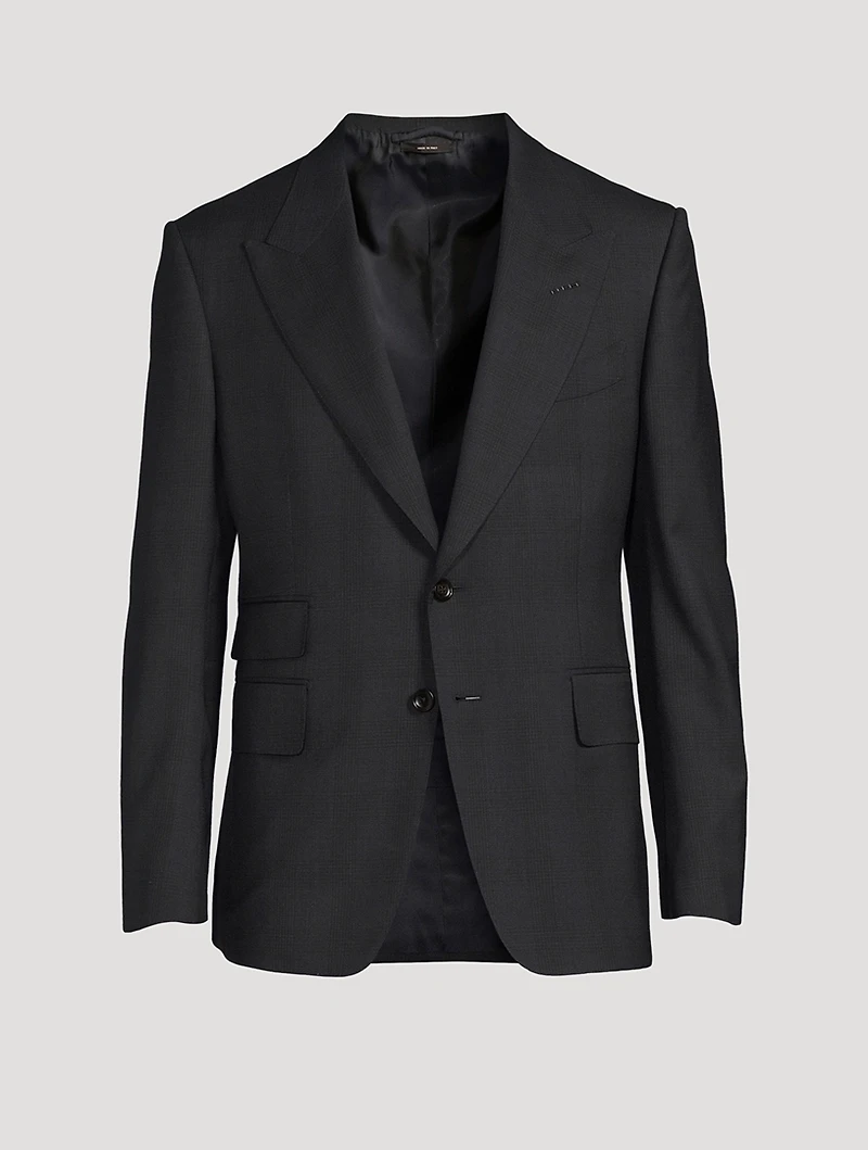 Stretch Mouliné Jacket With Subtle Check