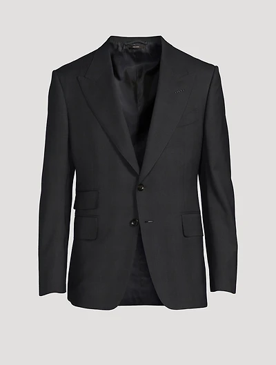Stretch Mouliné Jacket With Subtle Check