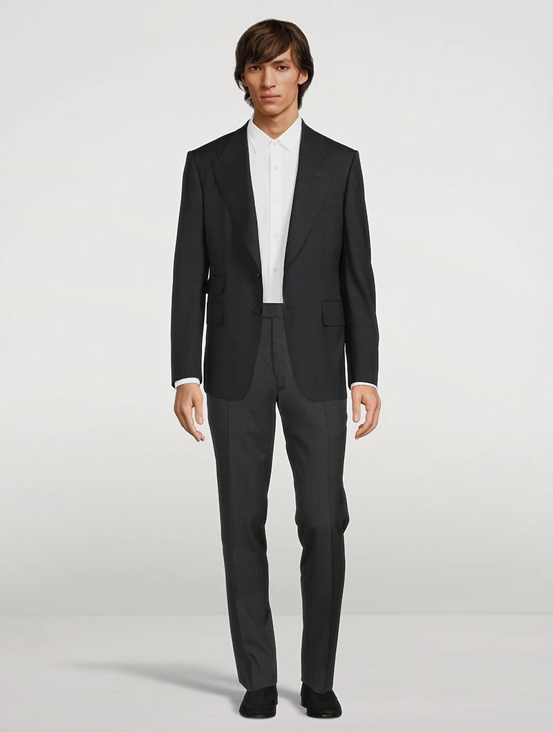 Stretch Mouliné Jacket With Subtle Check