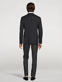 Stretch Mouliné Jacket With Subtle Check