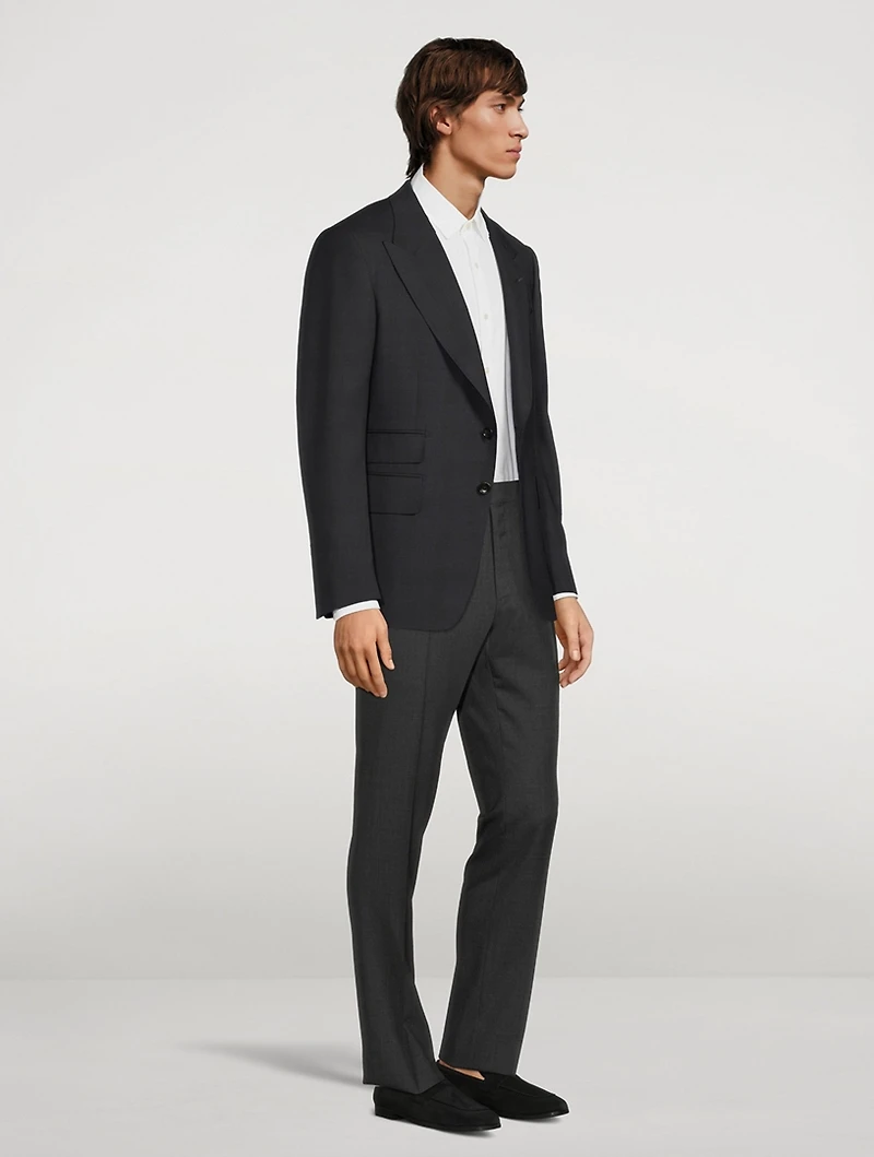 Stretch Mouliné Jacket With Subtle Check