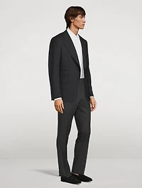 Stretch Mouliné Jacket With Subtle Check