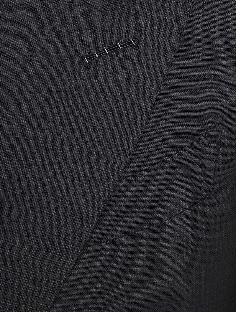 Stretch Mouliné Jacket With Subtle Check