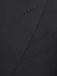 Stretch Mouliné Jacket With Subtle Check