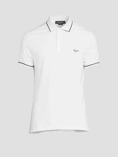 Cotton Stretch Polo With Logo