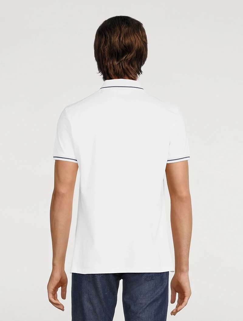 Cotton Stretch Polo With Logo