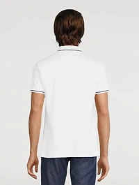 Cotton Stretch Polo With Logo
