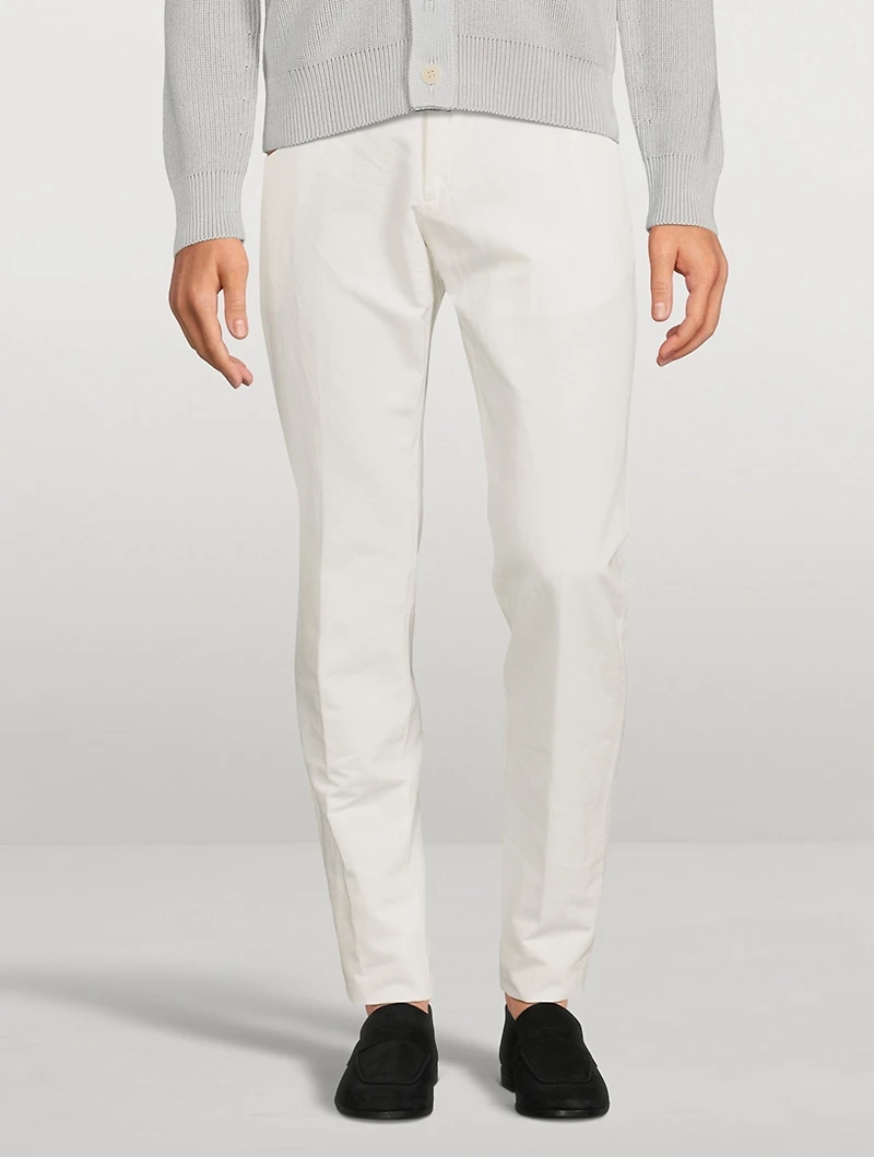 Cotton And Linen Chino Pants