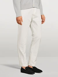 Cotton And Linen Chino Pants