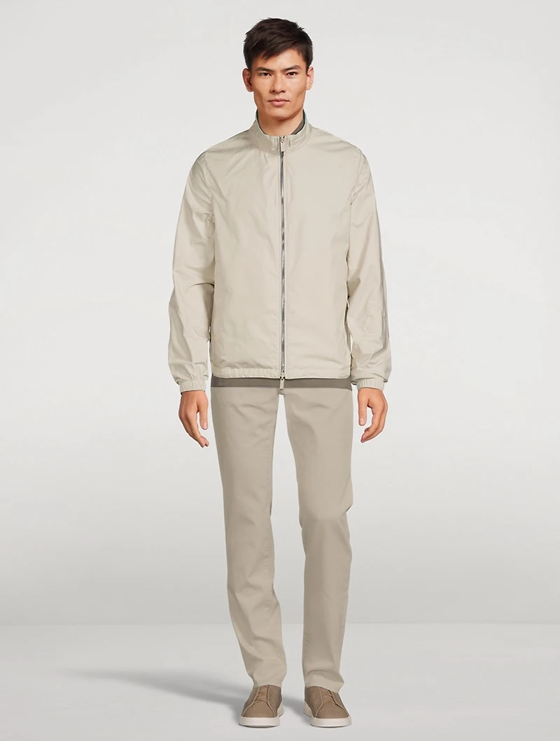Technical Fabric Reversible Zip Jacket