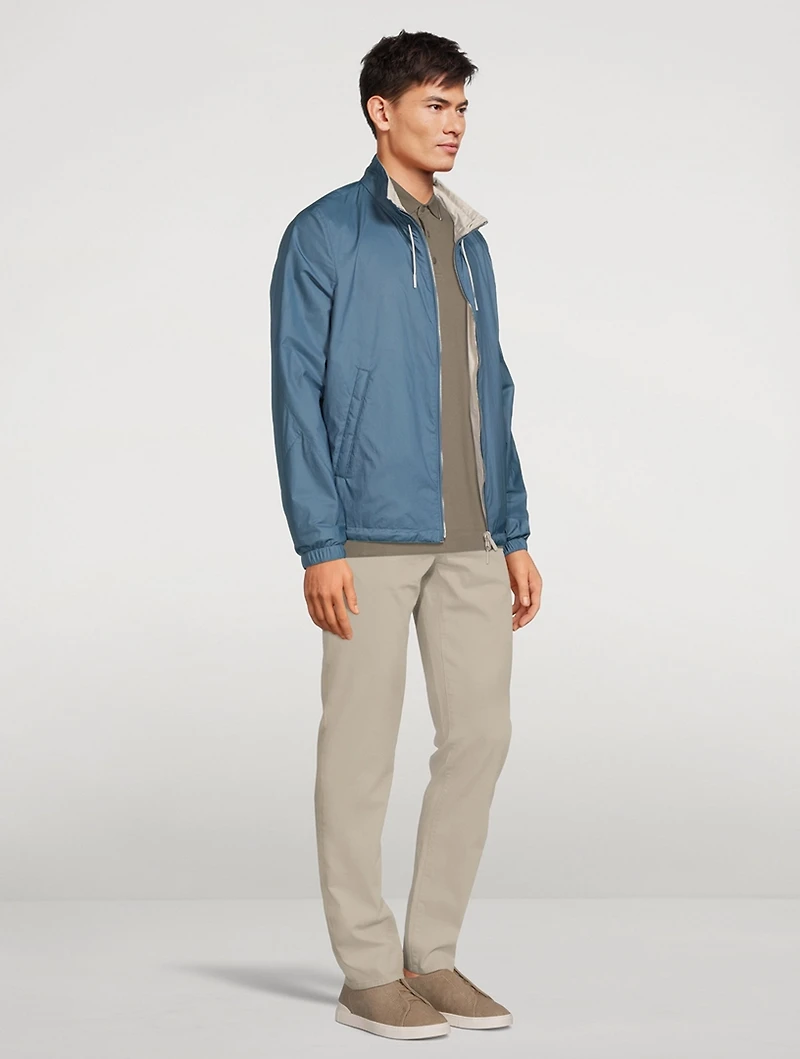 Technical Fabric Reversible Zip Jacket