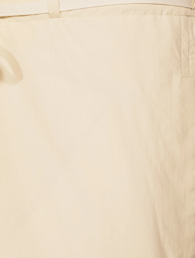 Cotton And Silk Wide-Leg Pants