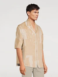 Cotton-Blend Jacquard Shirt