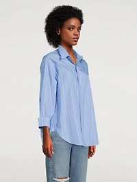 Kayla Cotton Shirt Stripe Print