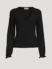 Bunny Smocked Long-Sleeve T-Shirt