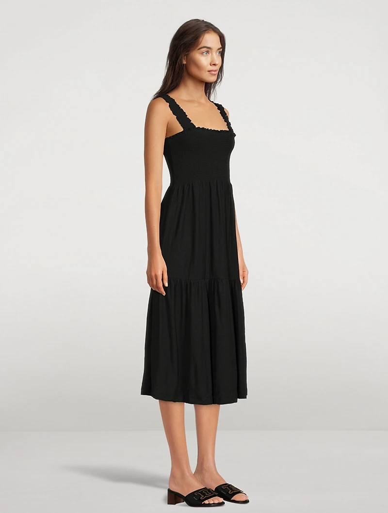 Shoshanah Smocked Midi Dress