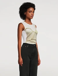 Sleeveless Bodysuit Stockman Print