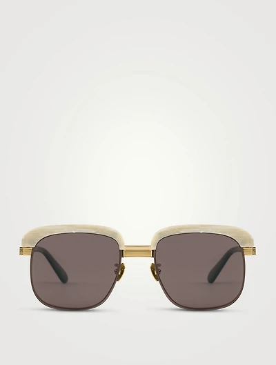 Square Optical Glasses With Sun Clips