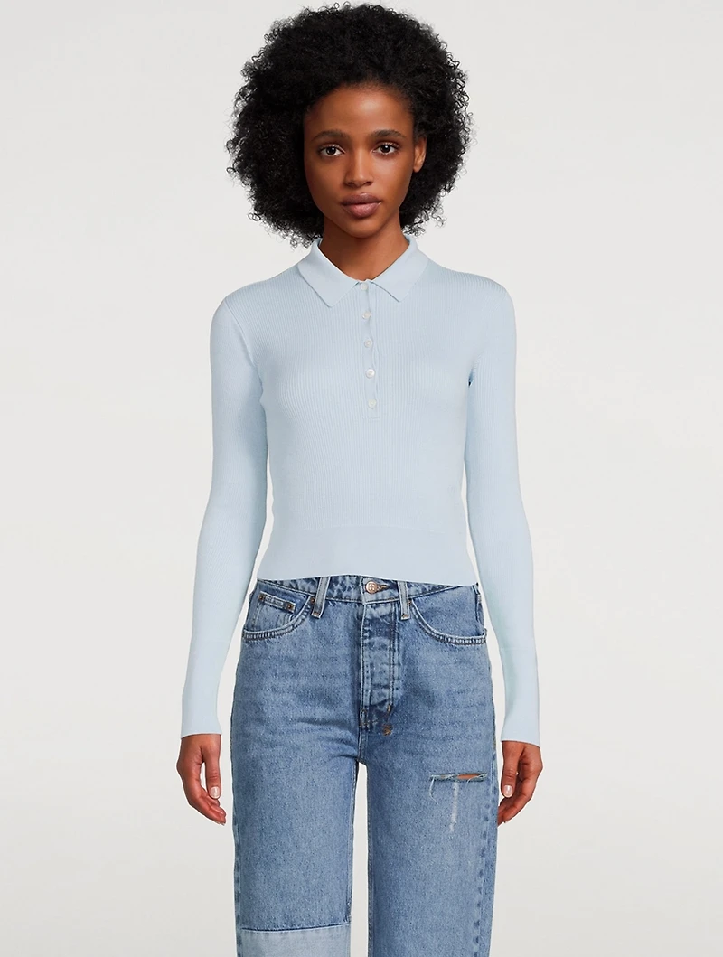 Shrunken Polo Sweater