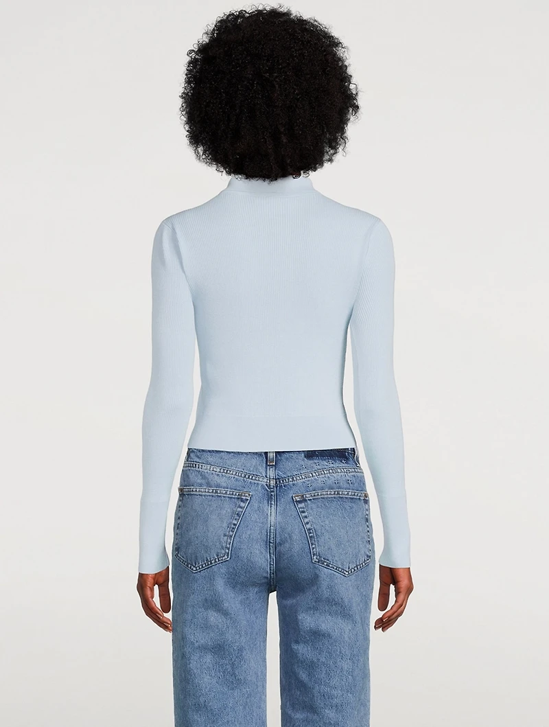 Shrunken Polo Sweater