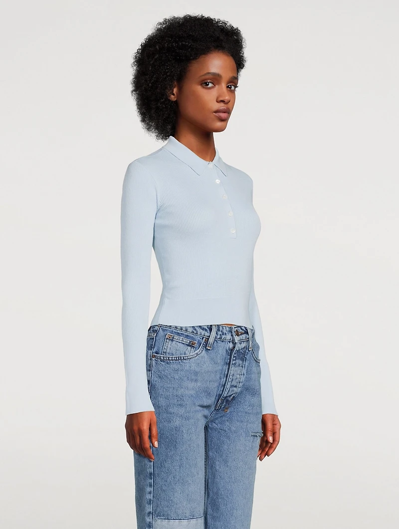 Shrunken Polo Sweater