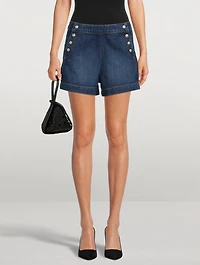 Sailor Snap Denim Shorts
