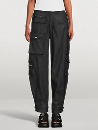 Denim Cargo Pants