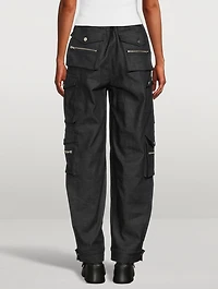 Denim Cargo Pants