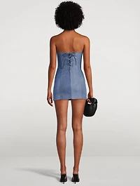 Upcycled Denim Mini Dress