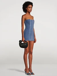 Upcycled Denim Mini Dress