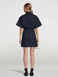 Oversized Detail Denim Dress