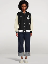 Oversized Detail Straight-Leg Jeans