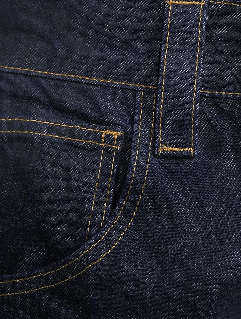 Oversized Detail Straight-Leg Jeans
