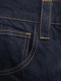 Oversized Detail Straight-Leg Jeans
