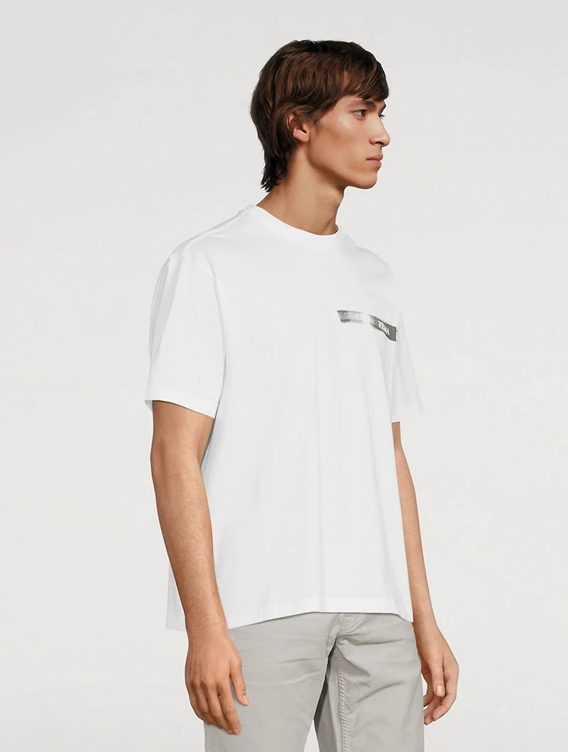 Cotton T-Shirt With Graphic Logo