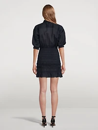 Smocked Shirt Dress