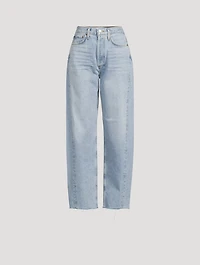 Luna Pieced High-Rise Tapered Jeans