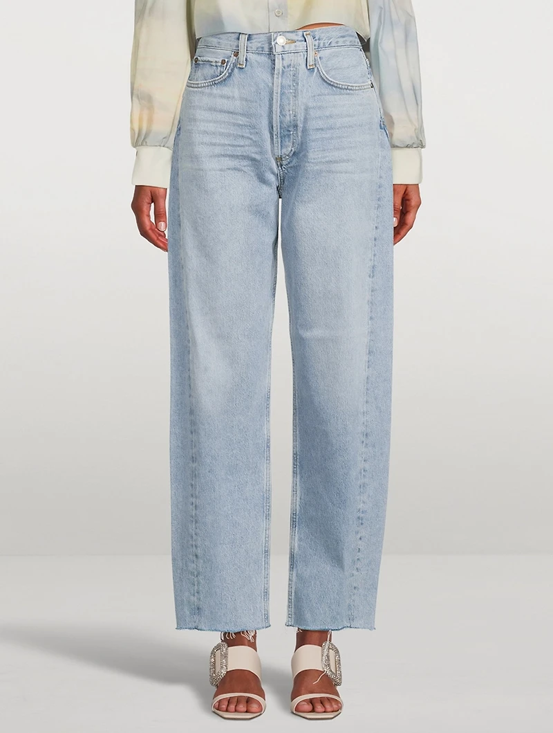 Luna Pieced High-Rise Tapered Jeans