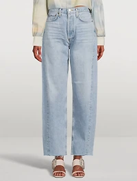 Luna Pieced High-Rise Tapered Jeans