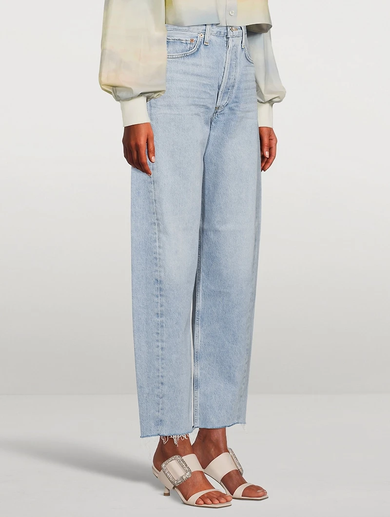 Luna Pieced High-Rise Tapered Jeans