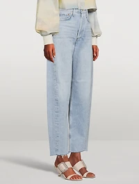 Luna Pieced High-Rise Tapered Jeans
