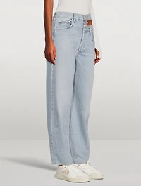 Broken Waistband Straight-Leg Jeans