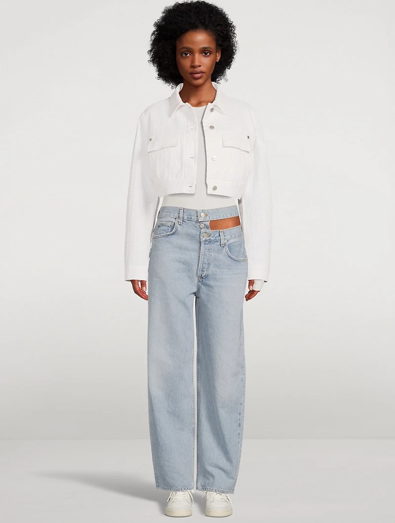 Broken Waistband Straight-Leg Jeans