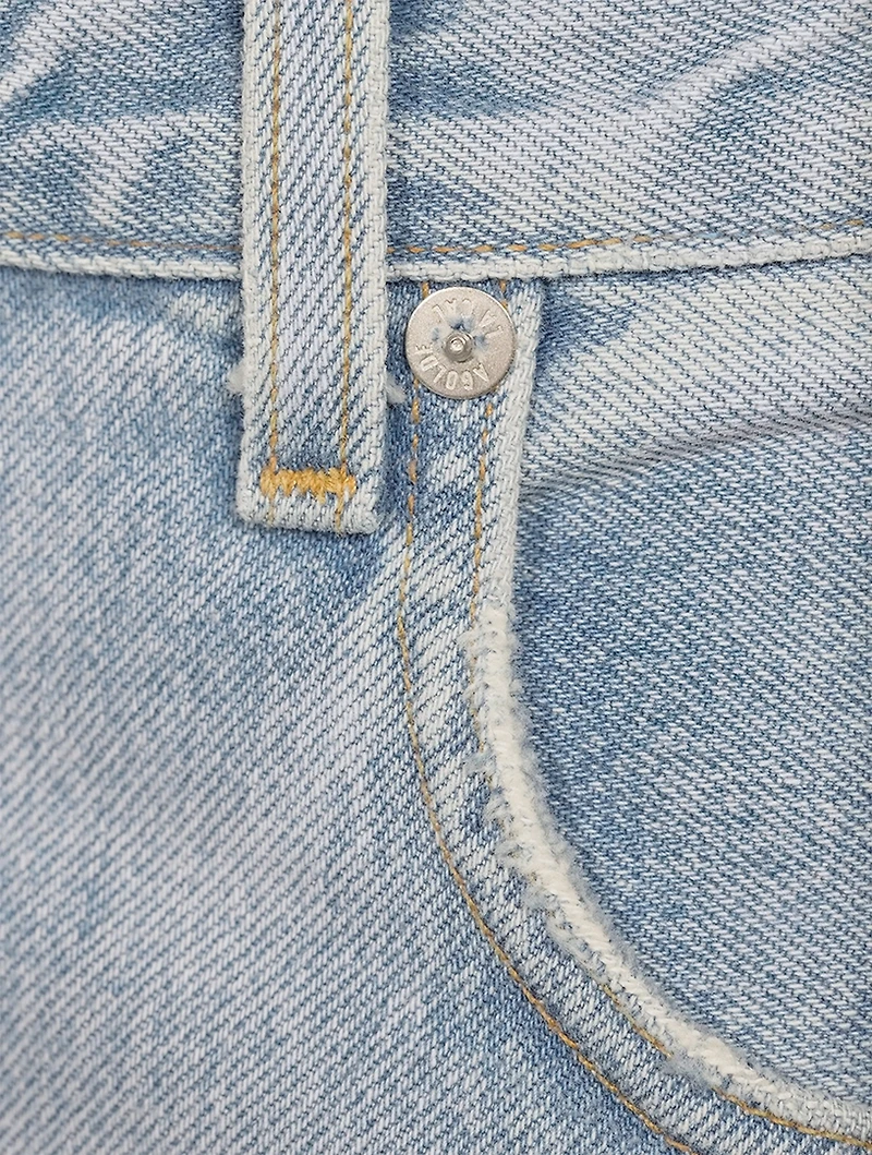Broken Waistband Straight-Leg Jeans
