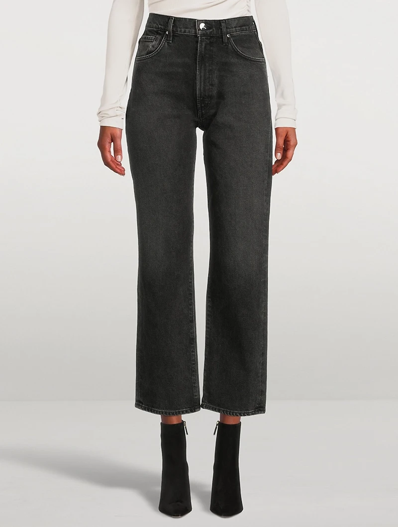 Mellery High-Waisted Straight Jeans