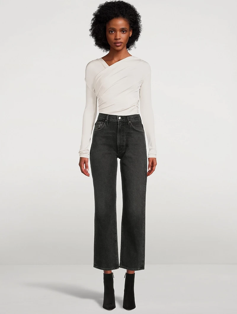 Mellery High-Waisted Straight Jeans
