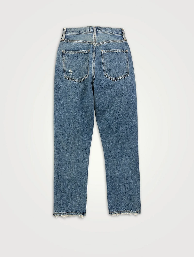 Riley High-Rise Straight-Leg Cropped Jeans