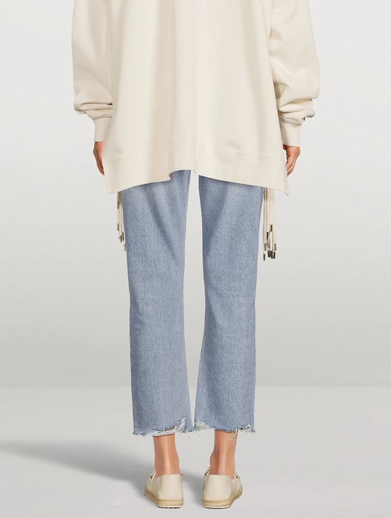 Riley High-Rise Straight-Leg Cropped Jeans