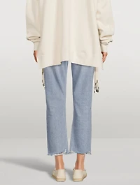 Riley High-Rise Straight-Leg Cropped Jeans